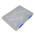 Caixa de arquivo plástico de armazenamento transparente portátil